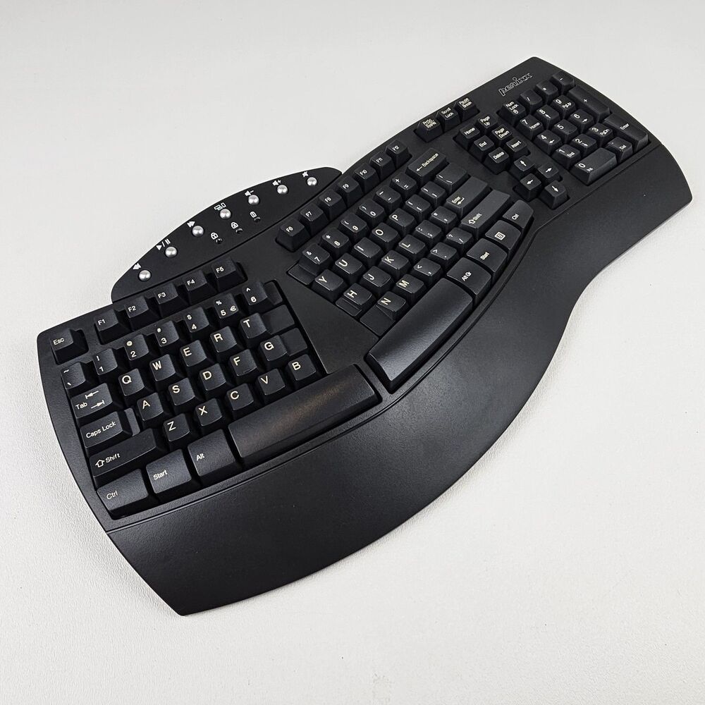 Perixx Periboard-612B Wireless Ergonomic Split Keyboard Bluetooth Black